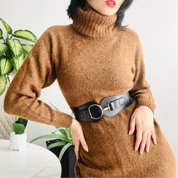 Vero Moda Wool Blend Sweater Dress with Chunky Turtleneck - Picture 2 of 8